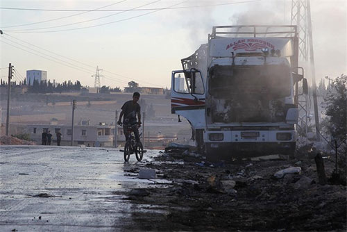 Moscú desmiente acusaciones sobre el bombardeo de un convoy con ayuda